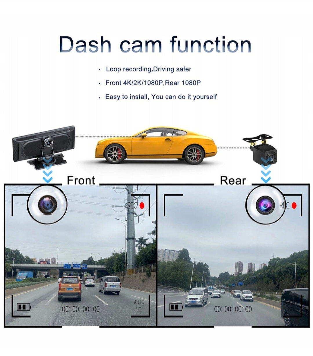 TwojaBryczka: OBDPEAK D90 – Inteligentny Ekran AI 11.26" | Android 14, 4G, Dash Cam 4K, CarPlay & Android